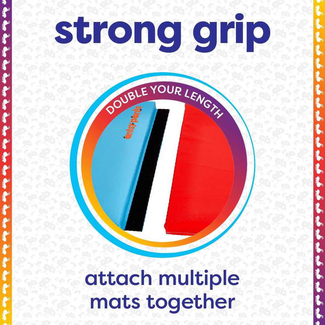 Foldable Tumbling Mat for Kids - Thick Padded Gymnastics Mat with Carrying Handle | Easy to Clean & Portable | Perfect for Home Gym, Cheerleading Practice & Indoor Play