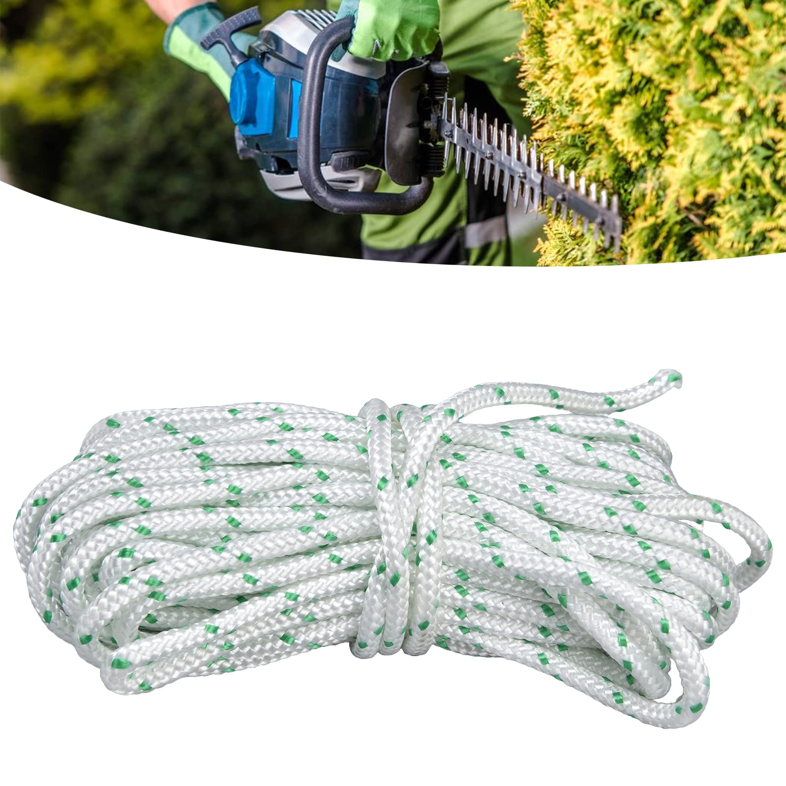 Durable Nylon Recoil Starter Rope - Easy Replacement Pull Cord for Lawn Mowers, Brush Cutters, Chainsaws & Generators | Portable & Foldable Design for Outdoor Power Equipment Maintenance