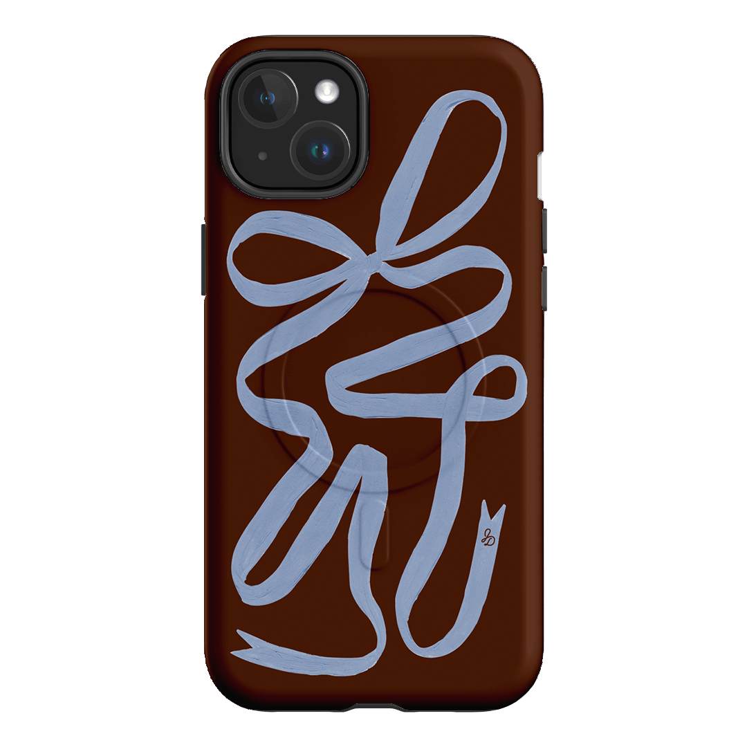 Elegant Mocha Ribbon Phone Case - Slim Protective Cover for iPhone & Samsung - Perfect for Everyday Use, Gifts & Special Occasions