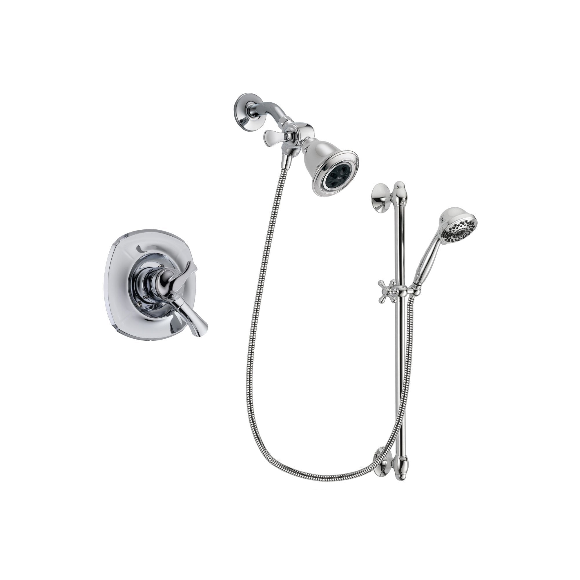 Delta Addison Chrome Shower Faucet System with Showerhead & Hand Shower DSP0624V - Perfect for Modern Bathroom Renovations and Spa-Like Shower Experience