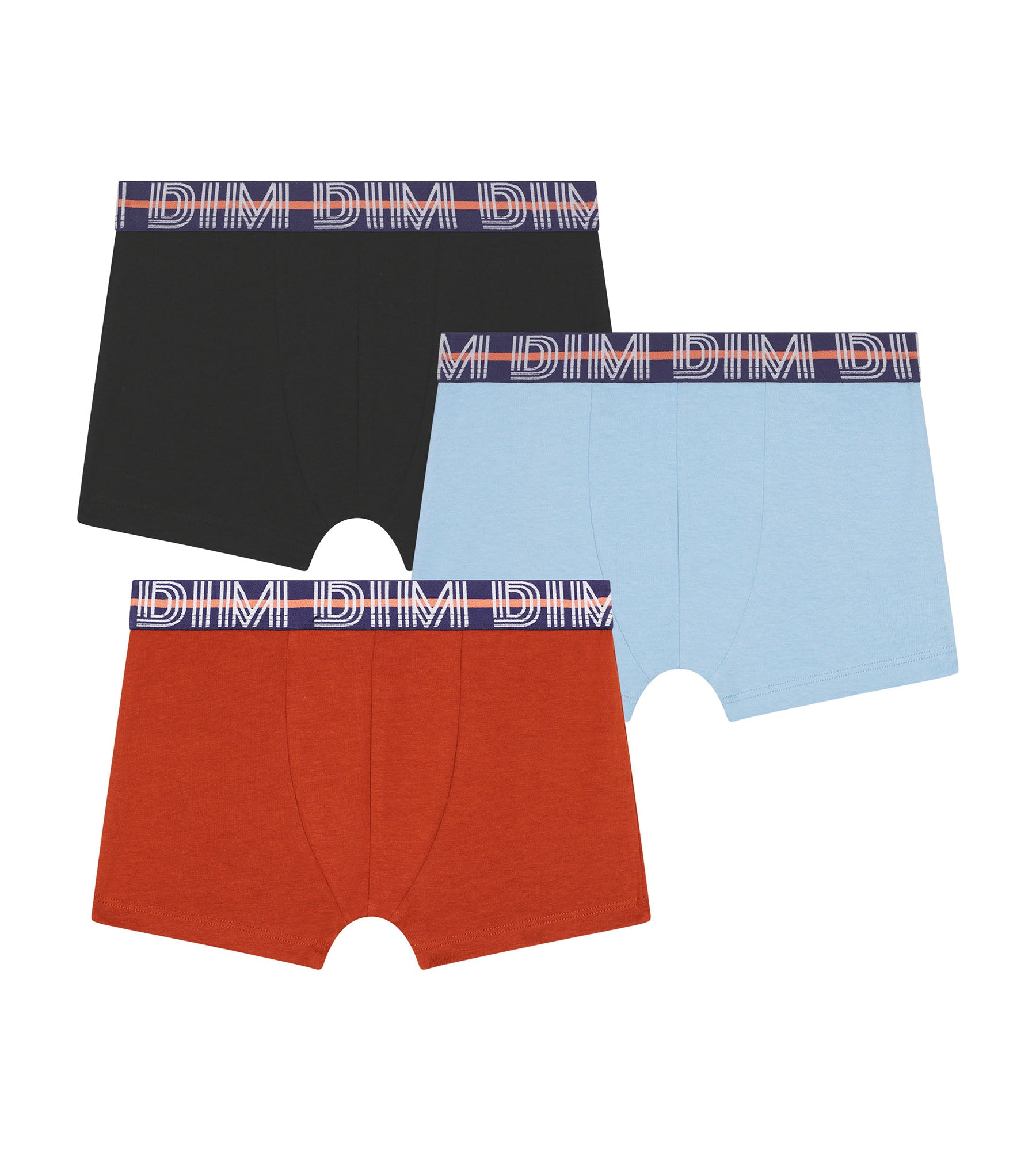 3 Pack Boys' Boxer Briefs - Blue & Red Graphic Waistband, 100% Cotton Stretch Underwear for Kids - Comfortable Daily Wear & Active Play
