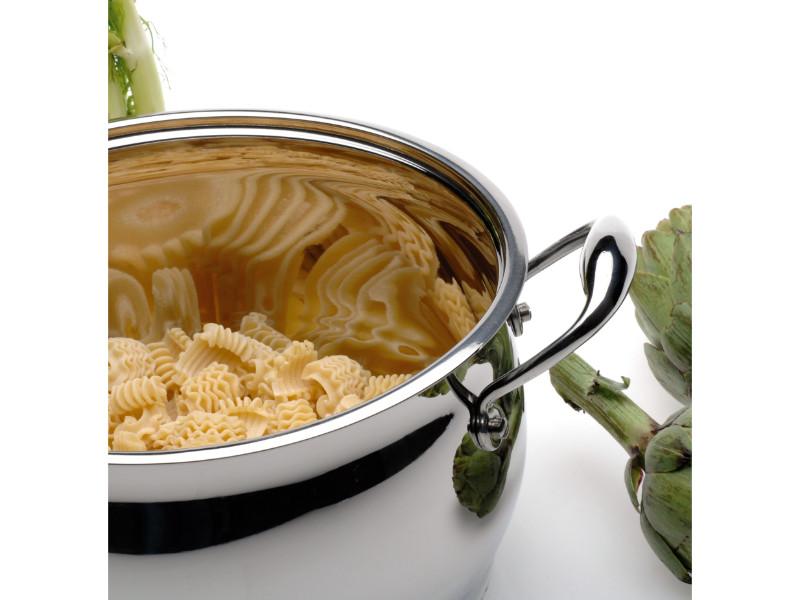 BergHOFF Zeno 7-Quart Stainless Steel Covered Stockpot with Lid - Heavy Duty Cooking Pot for Soups, Stews, Pasta & Boiling - Induction Compatible, Dishwasher Safe