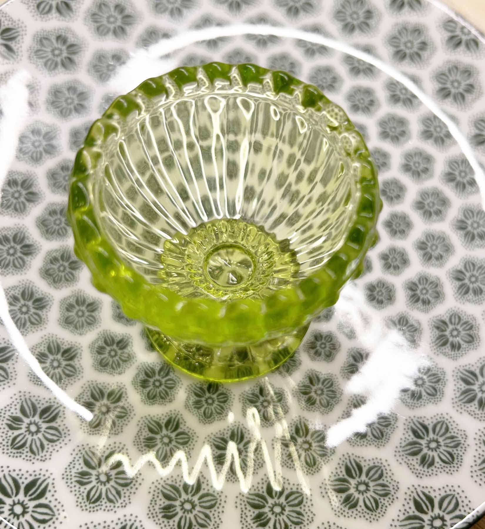 4-Pack Green Glass Easter Egg Cups for Soft & Hard Boiled Eggs - Durable Egg Holders for Breakfast, Brunch & Easter Decor | Perfect for Spring Parties, Kitchenware & Table Setting