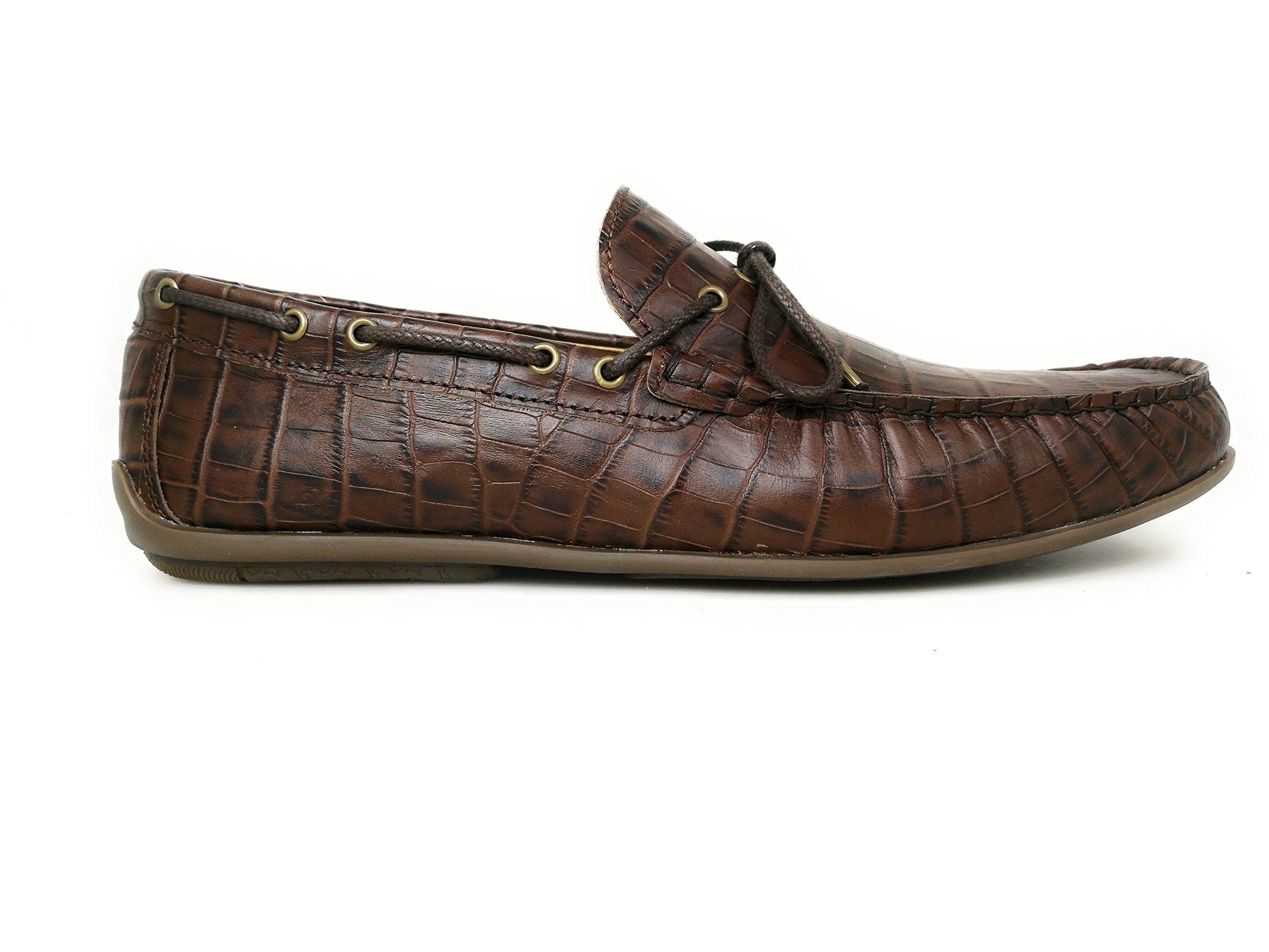 Zerimar Genuine Leather Boat Shoes for Men - Comfortable Nautical Moccasins in Sizes 46-50 | Perfect for Sailing, Casual Wear & Outdoor Activities