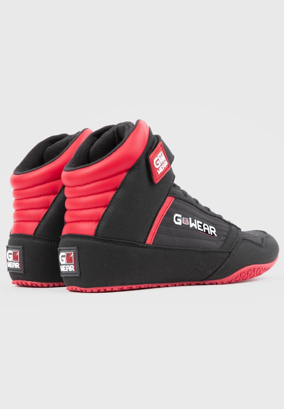 Gorilla Wear Gwear Classic High Top Sneakers for Men & Women - Black/Red Basketball Shoes for Streetwear & Casual Fashion