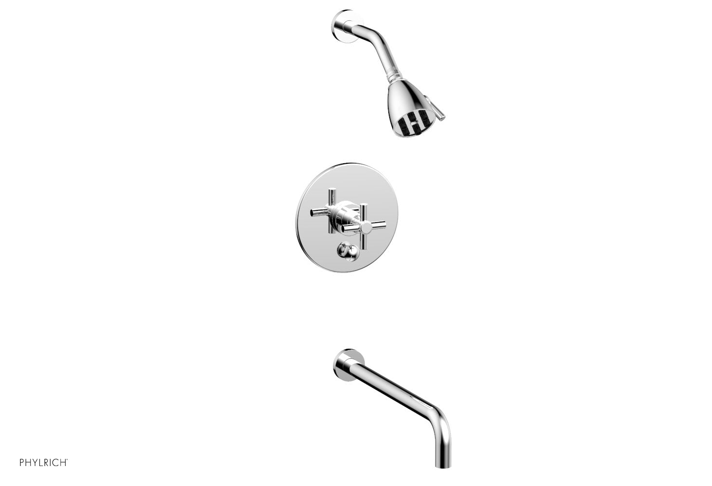 BASIC Pressure Balance Tub and Shower Set - 14-Inch Spout DPB2134 - Perfect for Bathroom Renovation & Modern Home Upgrade