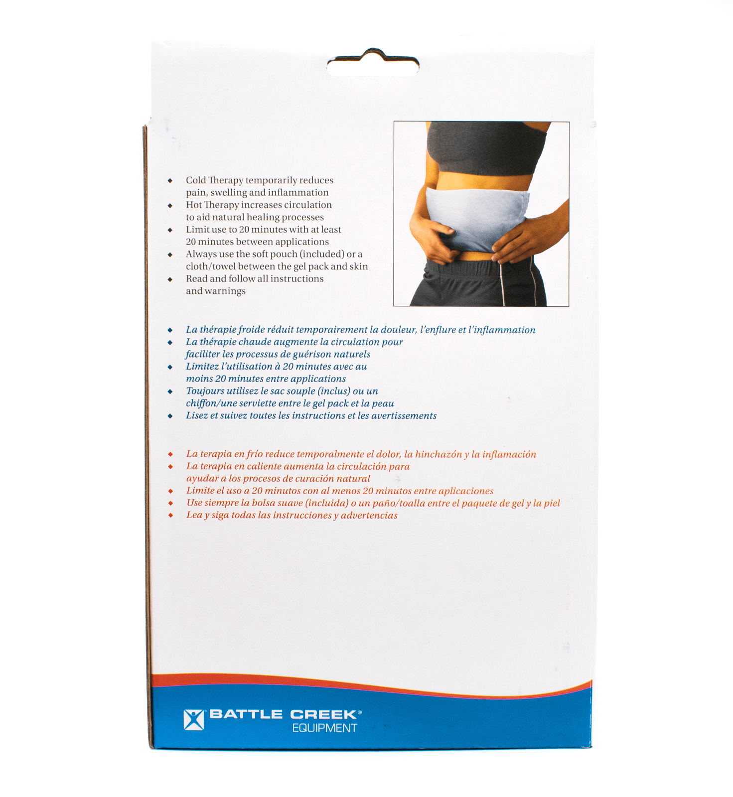 Battle Creek Double Ice It! Ice Pack (Model 523 B) - Reusable Cold Compress for Injuries, Pain Relief & Swelling - Perfect for Sports, Post-Surgery & First Aid Kits