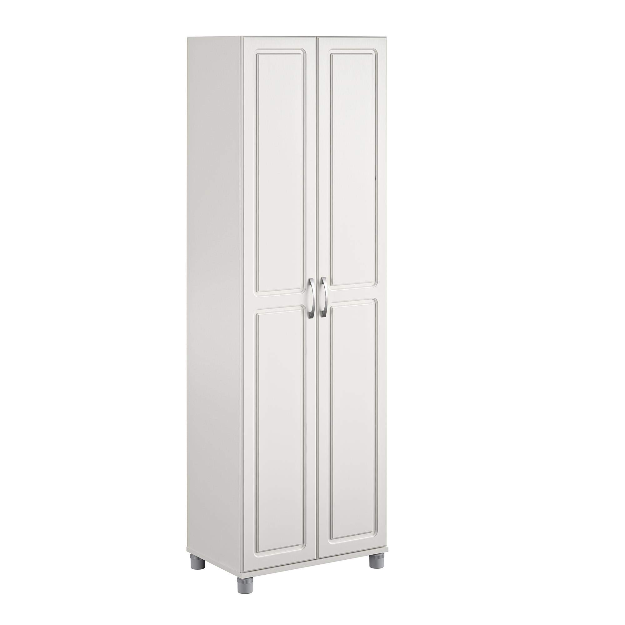 SystemBuild Evolution Kendall 24-Inch White Utility Storage Cabinet - Organize Home Office, Garage & Closet with Durable Storage Solution