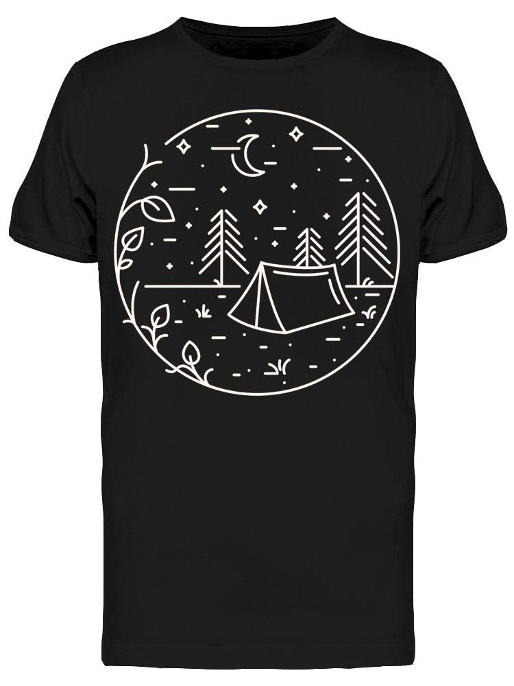 Men's Night Camping Tee - Outdoor Adventure & Hiking Gear
