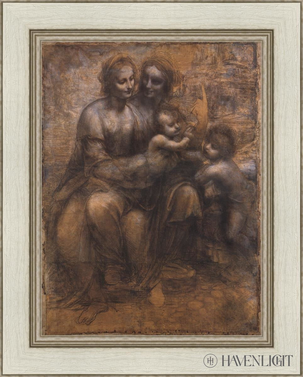 Mary with Jesus and John the Baptist - Religious Christian Wall Art for Home Decor, Church, and Prayer Rooms