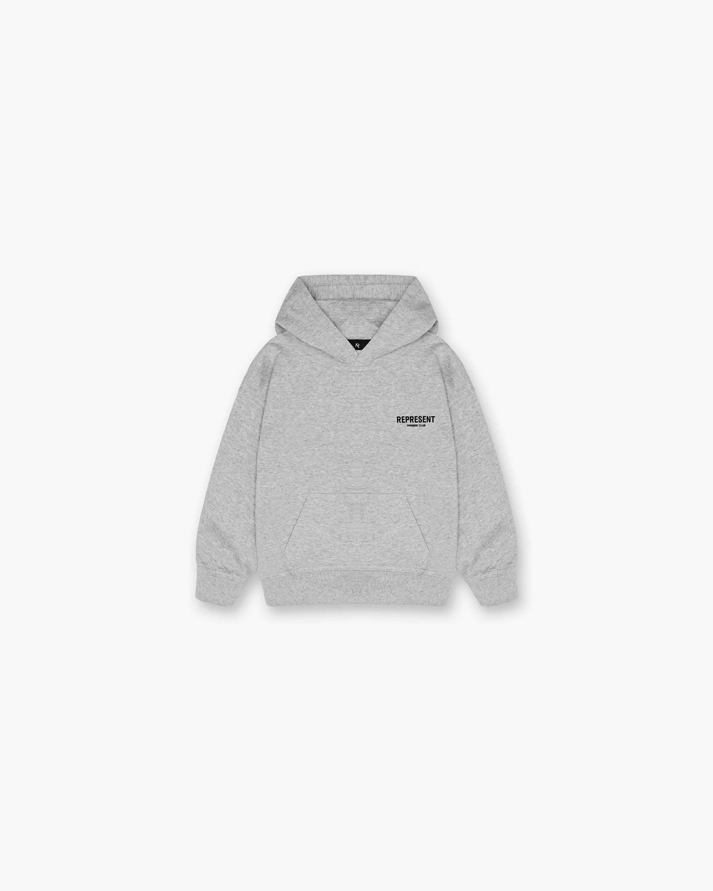 Represent Mini Owners Club Hoodie - Ash Grey | Premium Cotton Pullover for Women & Men | Casual Streetwear & Lounge Comfort