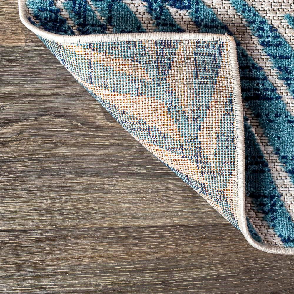 Tropical Palm Leaves Area Rug - Indoor/Outdoor Waterproof & Non-Slip - Perfect for Patio, Living Room, Bedroom & Beach House Decor