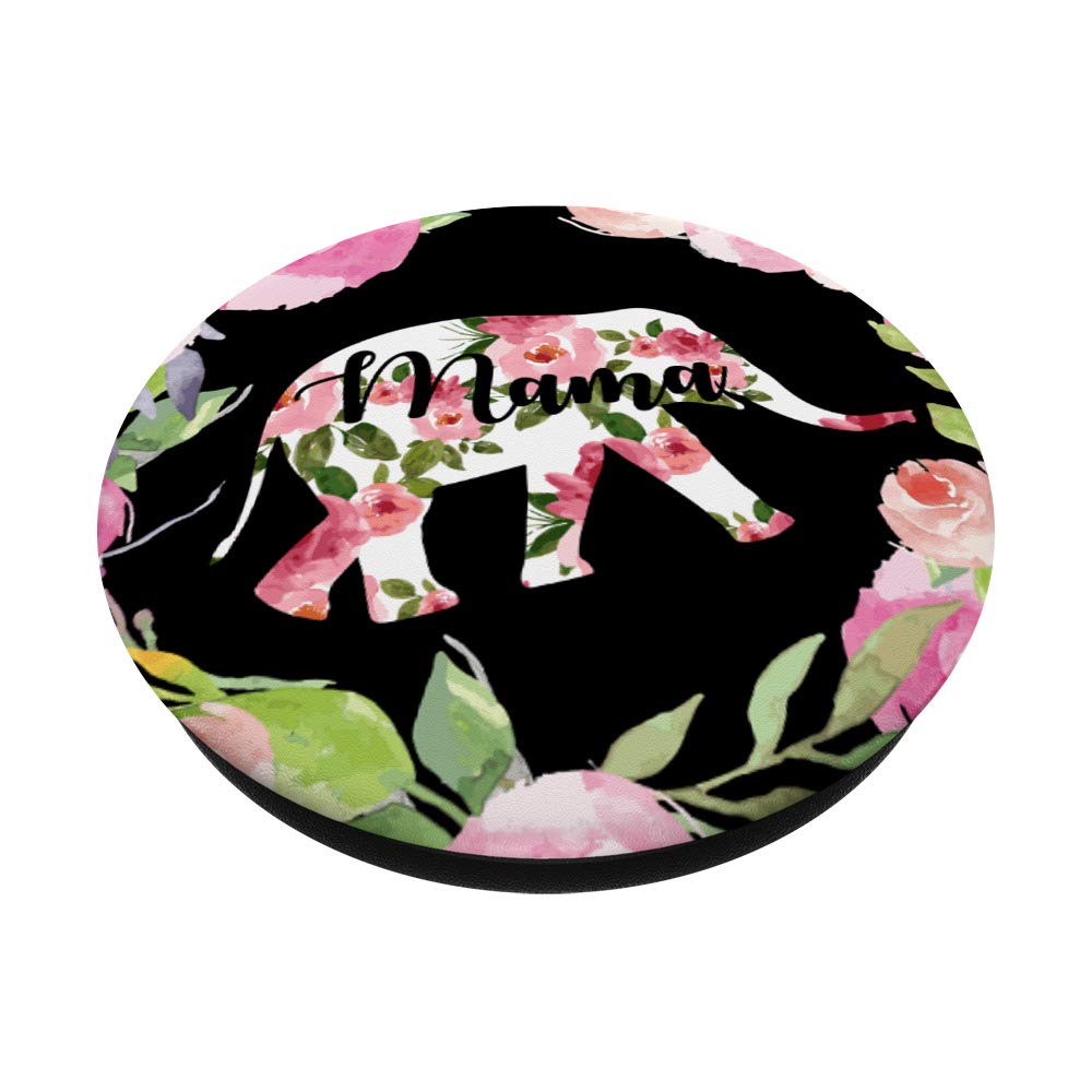 Floral Print Pop Socket Grip - Cute Phone Stand & Holder for iPhone, Samsung - Perfect Gift for Mom, Women & Girls - Great for Selfies, Video Calls & Daily Use