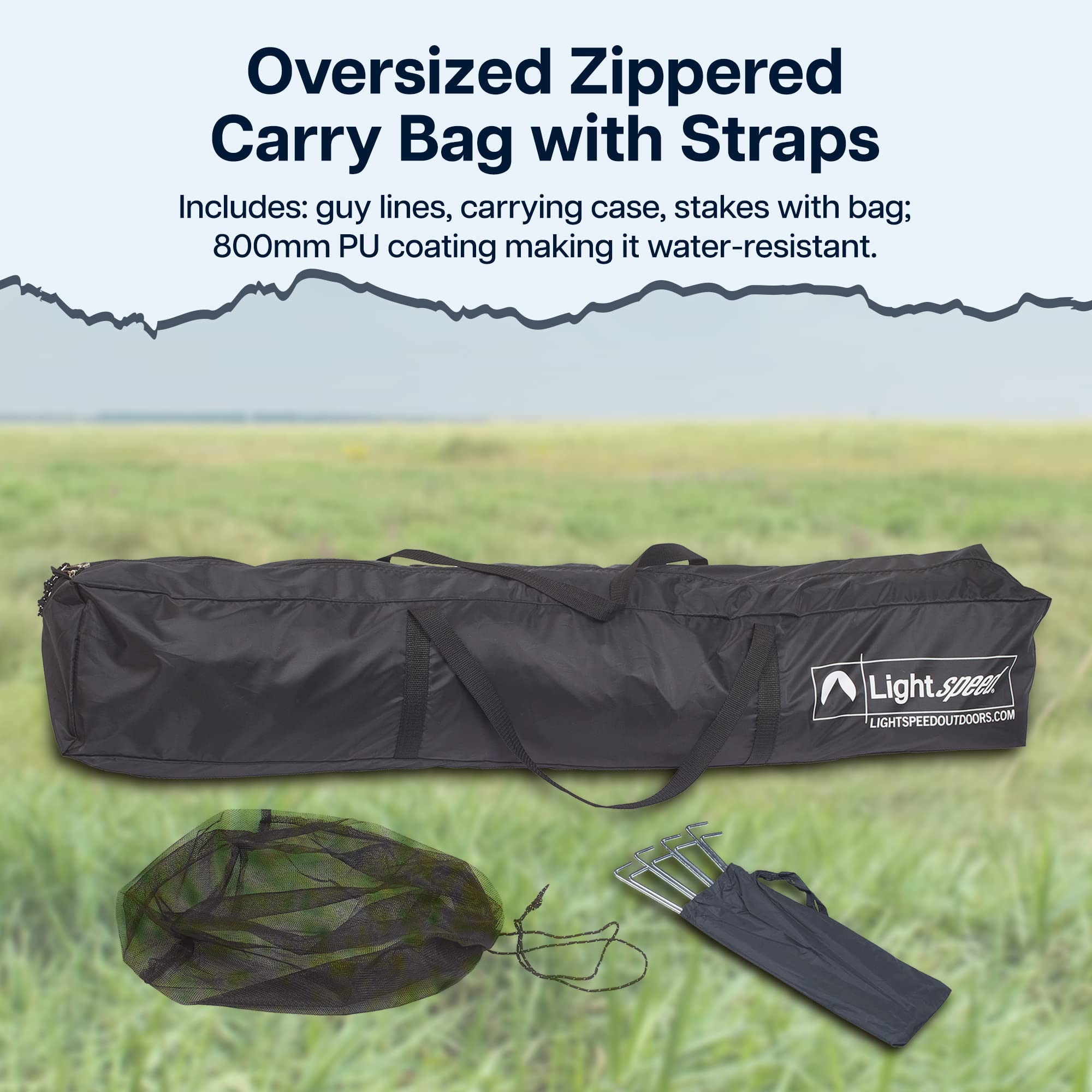 Lightspeed Outdoors 3-in-1 Pop Up Privacy Tent - Portable Changing Room, Outdoor Shower & Camp Bathroom for Camping, Beach, Pool & Outdoor Adventures | Instant Setup Shelter for Privacy & Convenience