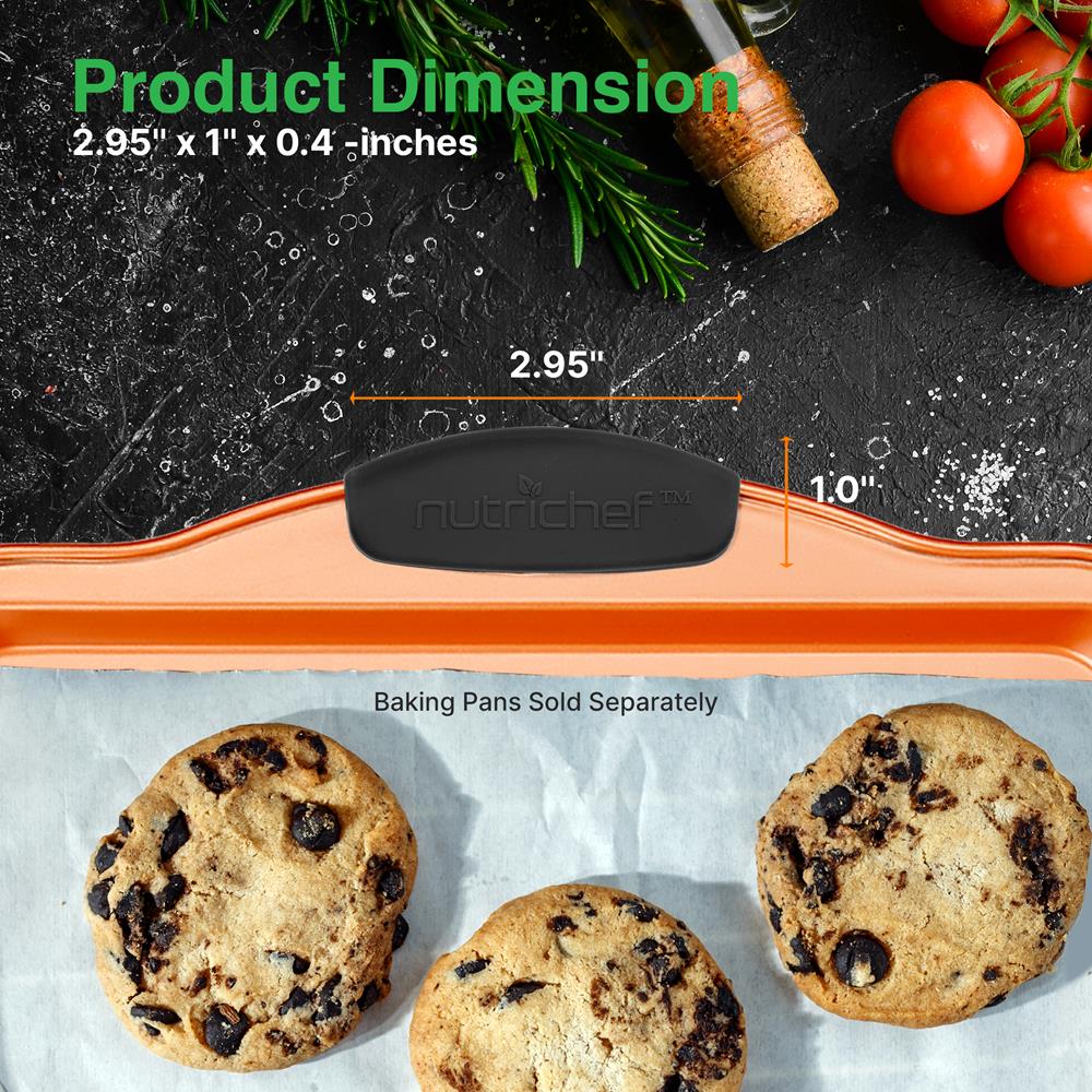 Premium Black Silicone Handles - Non-Slip, Heat Resistant Kitchen Utensil Grips for Pots, Pans & Cookware - Perfect for Cooking, Baking & Serving