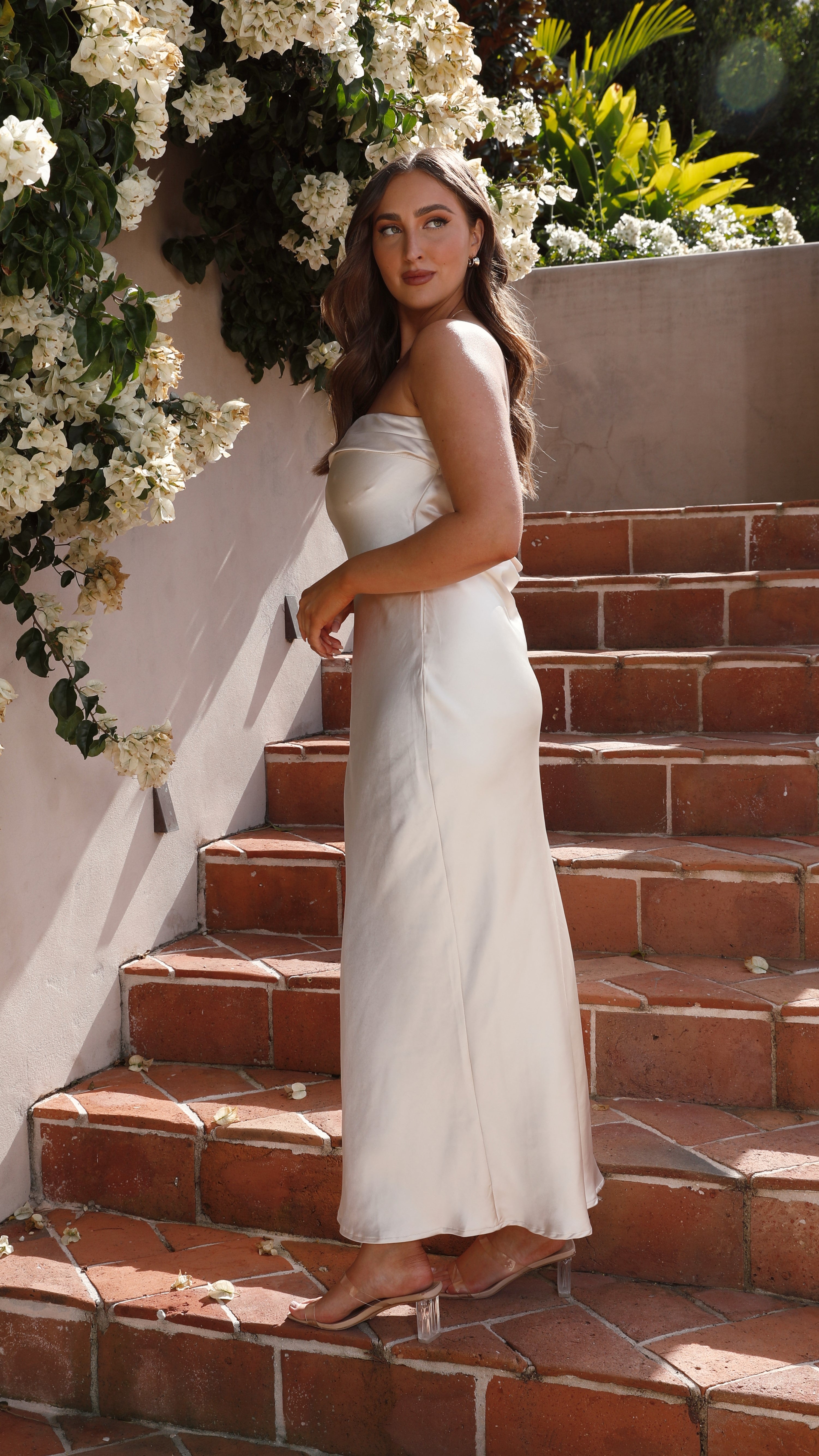 Gisele Maxi Dress - Elegant Champagne Color Long Formal Evening Gown for Women | Perfect for Weddings, Parties & Special Occasions