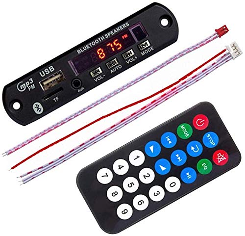 12V Car Bluetooth MP3 Decoder Board - Wireless Audio Module with Remote Control, TF/SD/USB Support, FM Radio & AUX Input for DIY Speakers & Car Audio Systems | Perfect for Home Theater, DIY Projects & Vehicle Stereo Upgrades