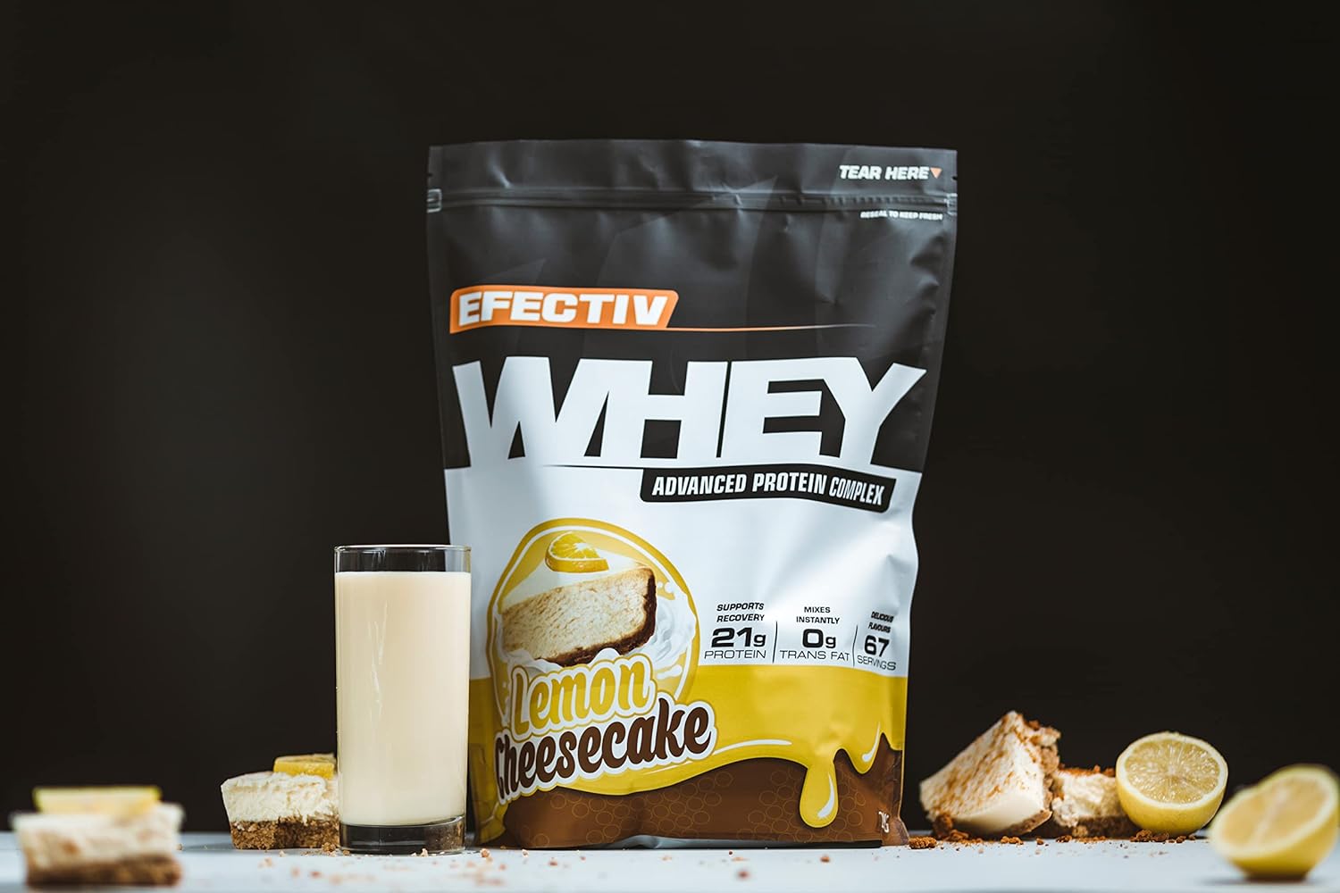 Efectiv Nutrition Whey Protein Powder 2kg (4.4 lbs) - Premium Muscle Recovery & Growth Supplement for Athletes & Fitness Enthusiasts | Post-Workout, Meal Replacement & Healthy Lifestyle Support