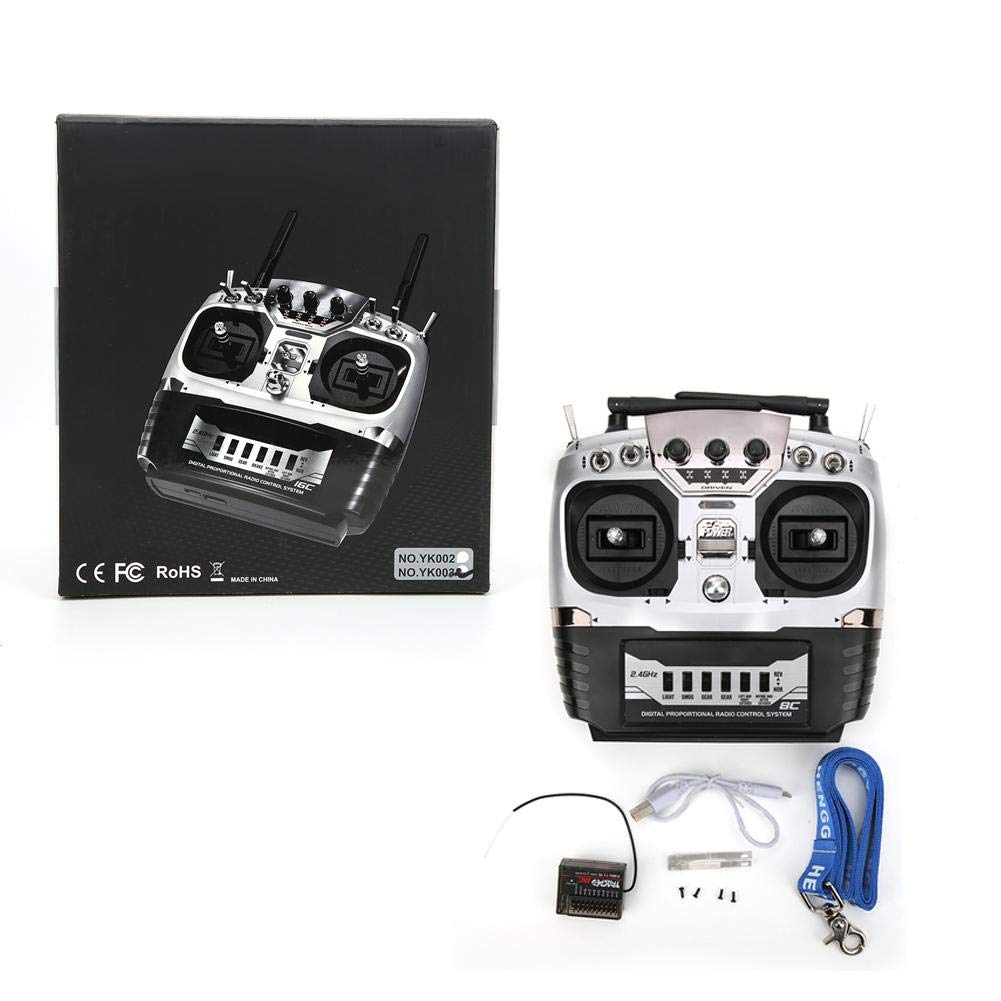 2.4G 8CH RC Car Transmitter and Receiver - Wireless Remote Control for RC Toys, Cars, and Models | Perfect for Racing, Drifting, and Off-Road Adventures
