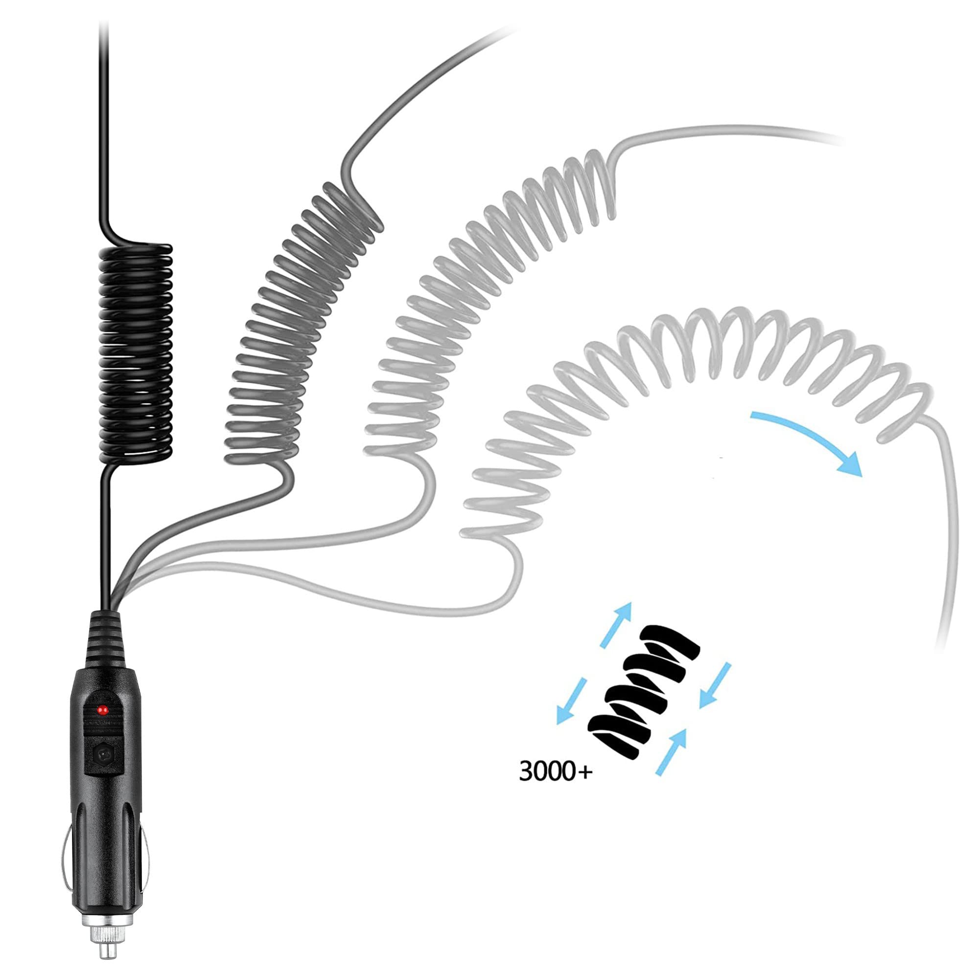Dysead 12V DC Power Adapter for ICOM IC-T2E Two-Way Radio - Car, Boat & RV Charger Cable for Mobile Communication On The Go