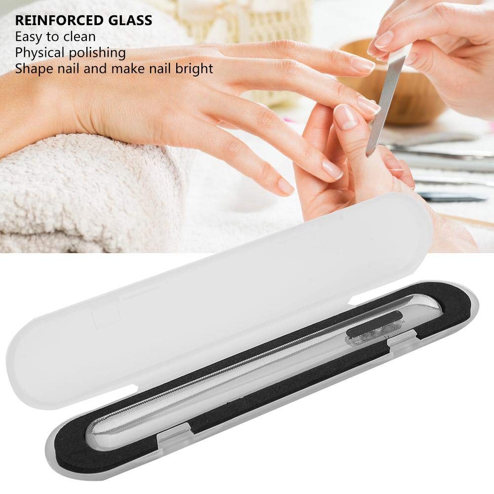 Premium Crystal Glass Nail File & Buffer - Professional Nail Shiner Polisher for Natural Nails with Travel Case | Perfect for Manicures, Pedicures & At-Home Nail Care