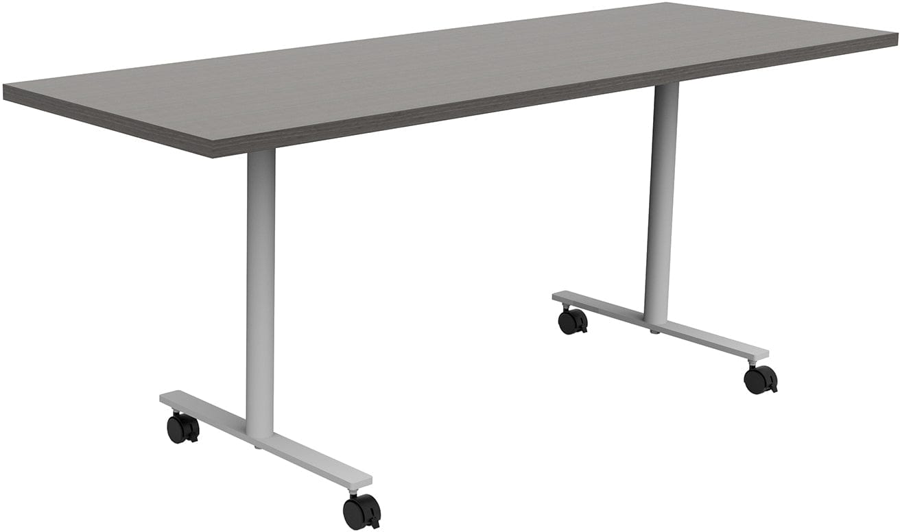 Safco JURNI 72 x 24 Inch Multi-Purpose Adjustable Height Table with T-Leg Base & Locking Casters - JN7224NFXTCA - Perfect for Office, Classroom, Conference Room & Home Workspace