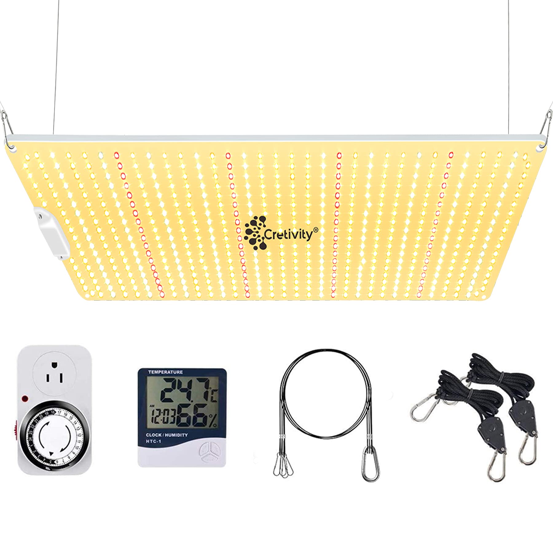 240W Full Spectrum LED Grow Light with Samsung 281B Diodes - UL Listed Dimmable Plant Light for Indoor Plants, Hydroponics & Greenhouse (4x2ft Coverage) - Perfect for Veg, Flower & Seedling Stages in Grow Tents & Vertical Farms