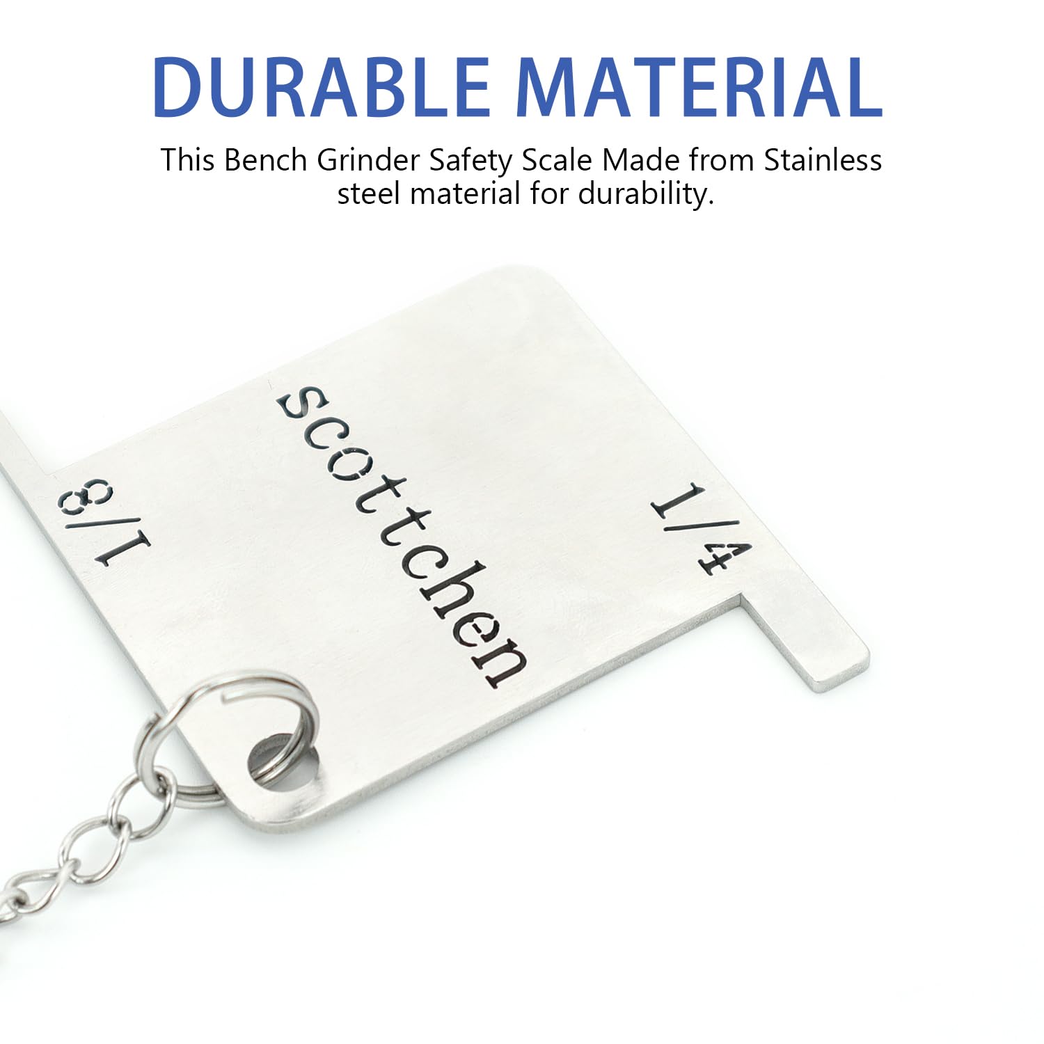 SCOTTCHEN Bench Grinder Safety Gauge - Stainless Steel Grinding Wheel Safety Scale with Strong Anti-Lost Magnet (1 Pack) | Perfect for Metalworking, Woodworking & DIY Projects