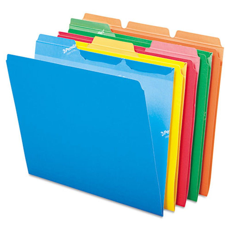Reinforced File Folders with Ready Tabs - 3rd Cut Letter Size (50-Pack) - Perfect for Office, School & Home Organization