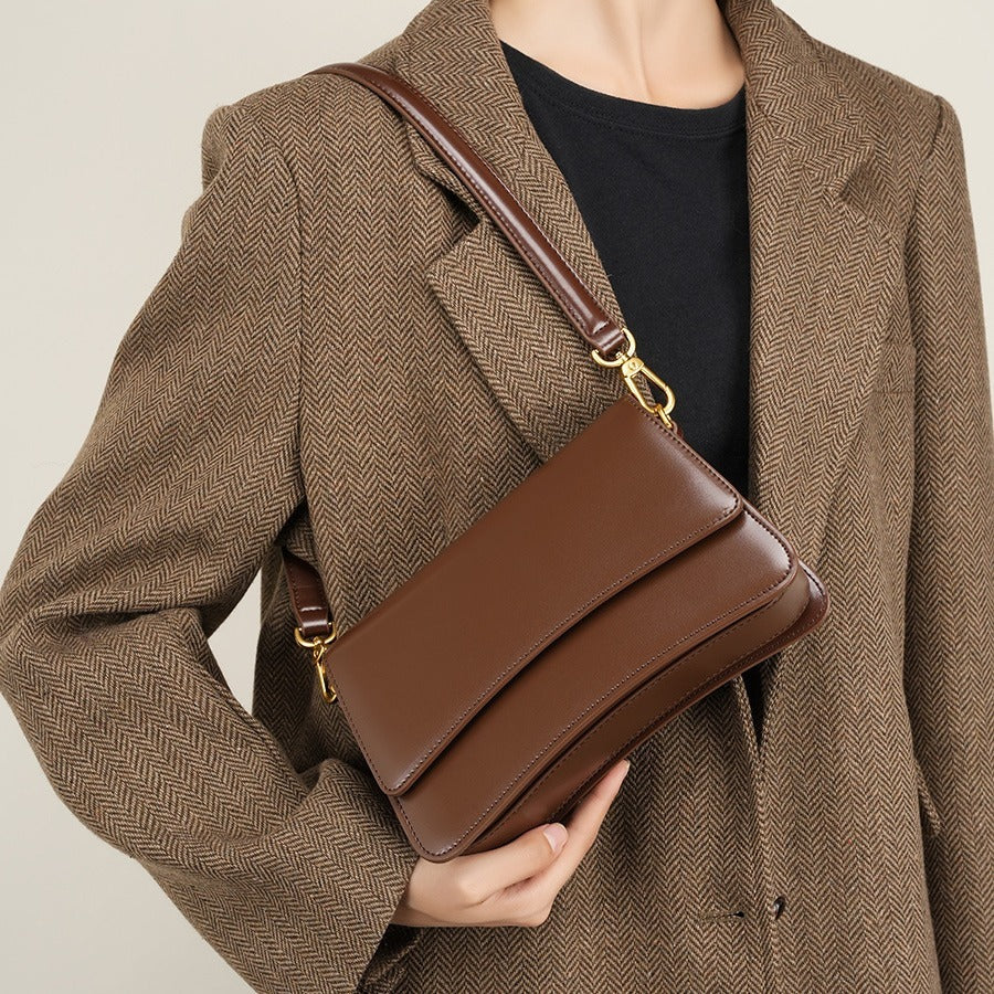 Genuine Leather Shoulder Bag for Women - Stylish Crossbody Purse & Underarm Tote Handbag - Perfect for Work, Travel, and Everyday Use