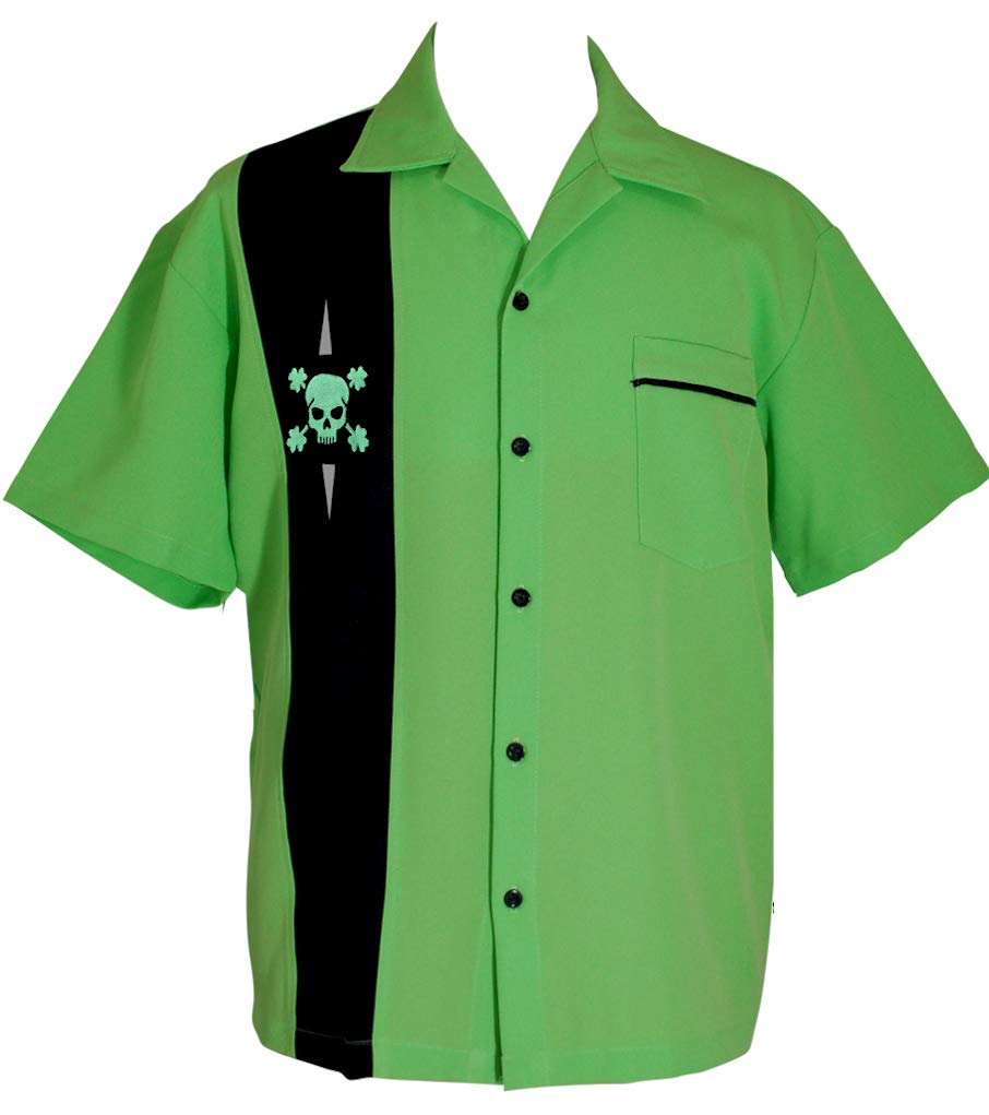St. Patrick's Day Irish Shamrock Pub T-Shirt - Lucky Shenanigans Skull Design - Perfect for St. Paddy's Parties & Irish Pub Crawls