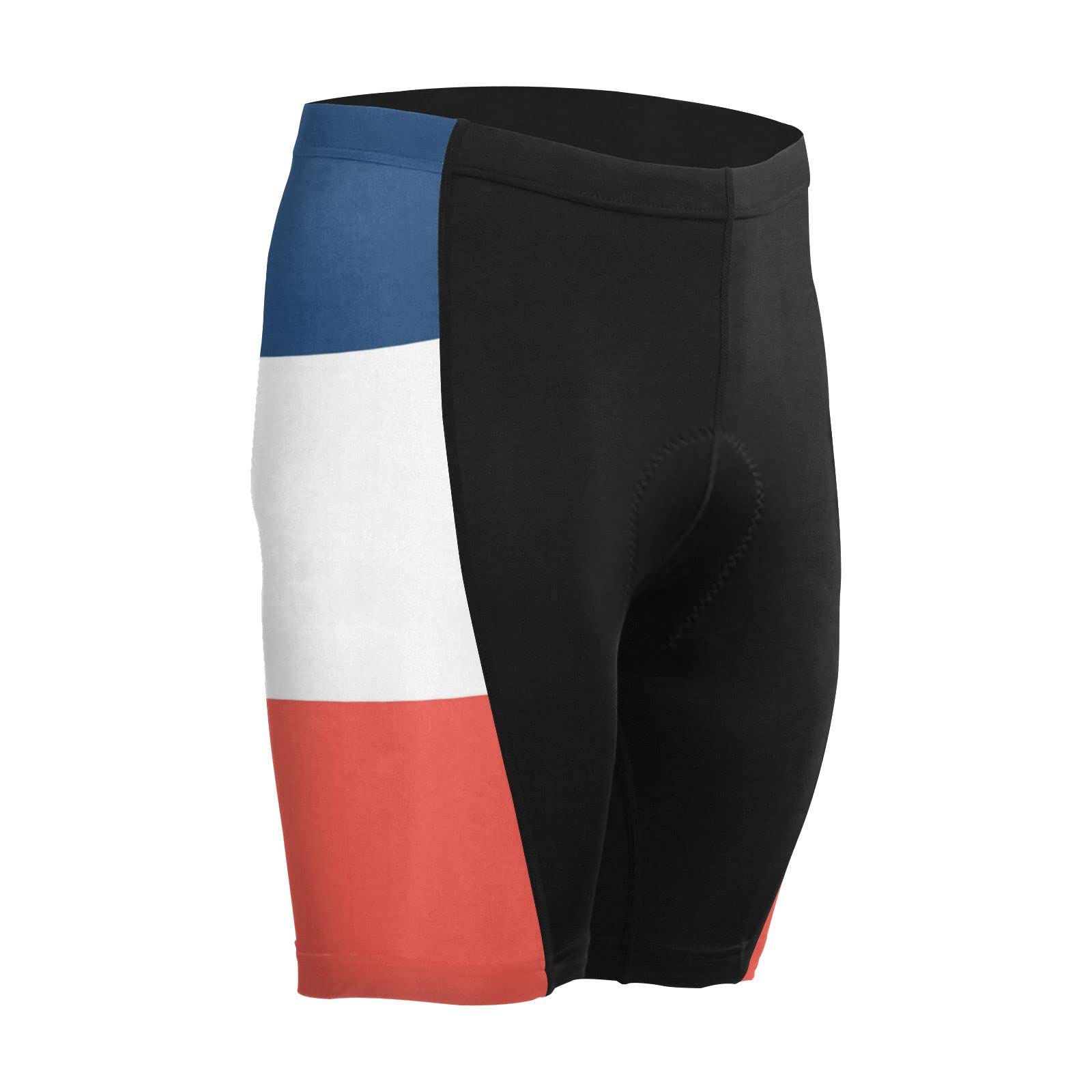 **Men's Padded Cycling Shorts with France Flag Design - Breathable & Comfortable Biking Shorts for Road & Mountain Biking**    *(Perfect for Cycling Enthusiasts, Long-Distance Rides, and Outdoor Adventures)*