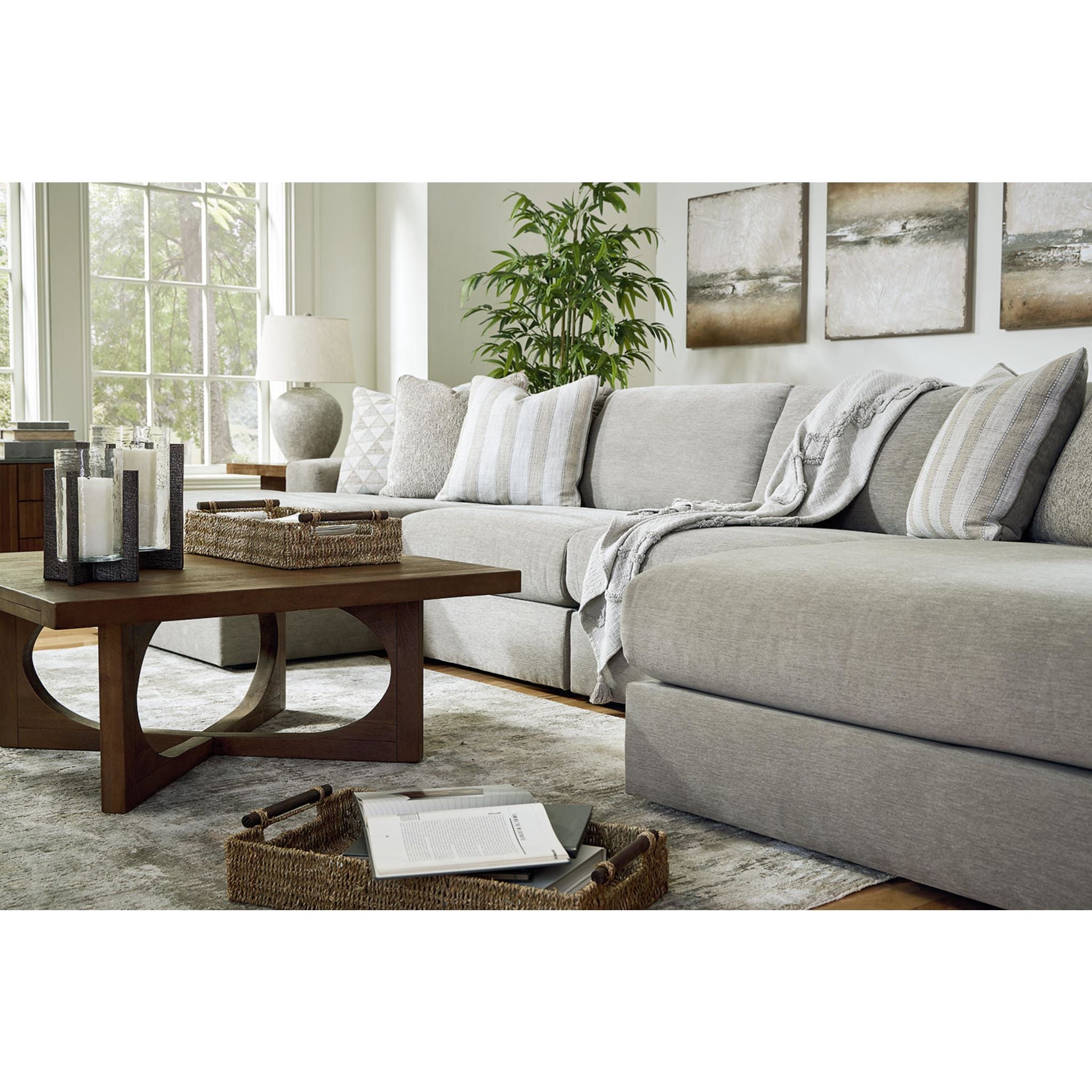 Avaliyah 4-Piece Modular Sectional Sofa with Chaise Lounge - Modern L-Shaped Living Room Furniture for Small Spaces & Apartments