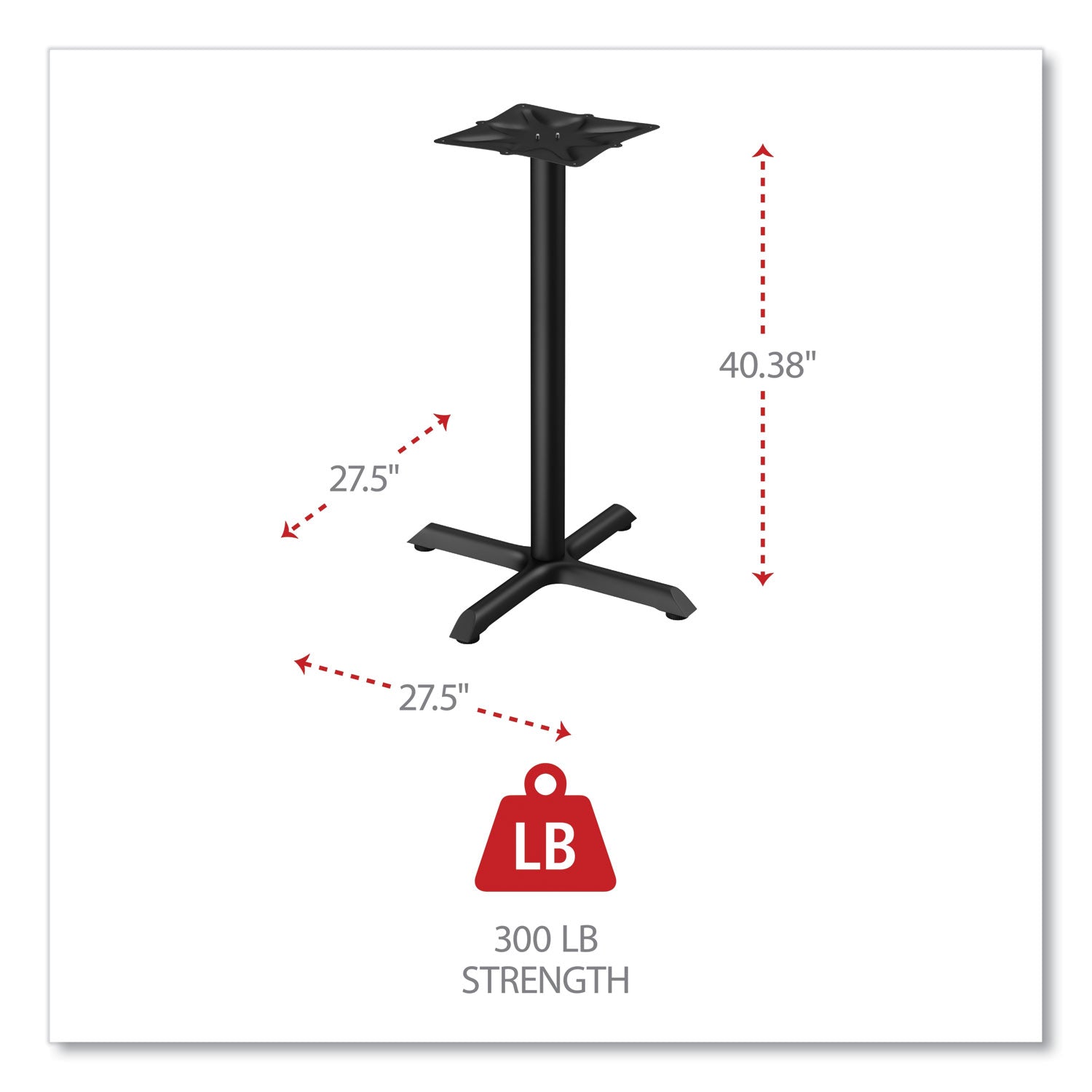 Alera Hospitality Series Single Column Base - 27.5