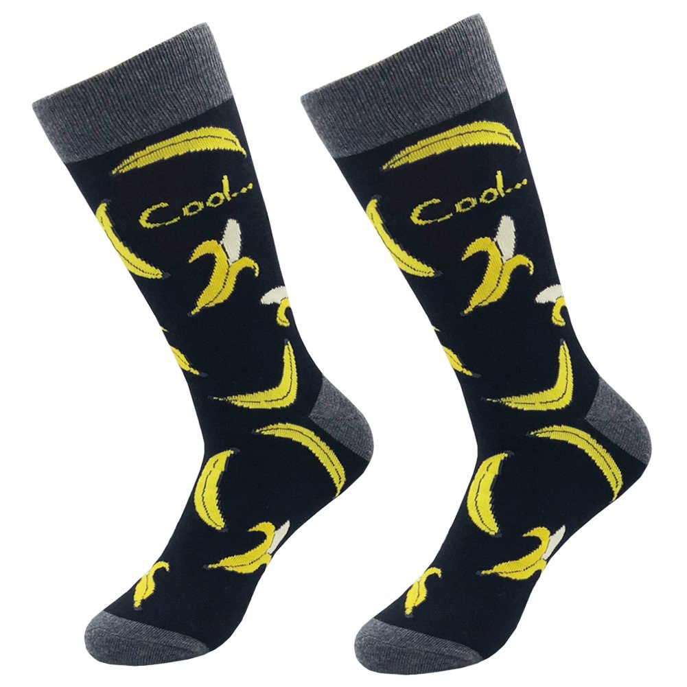 Men's Fun Crew Socks - Novelty Colorful Cotton Casual Dress Socks for Work, Party & Everyday Wear | Comfortable & Stylish