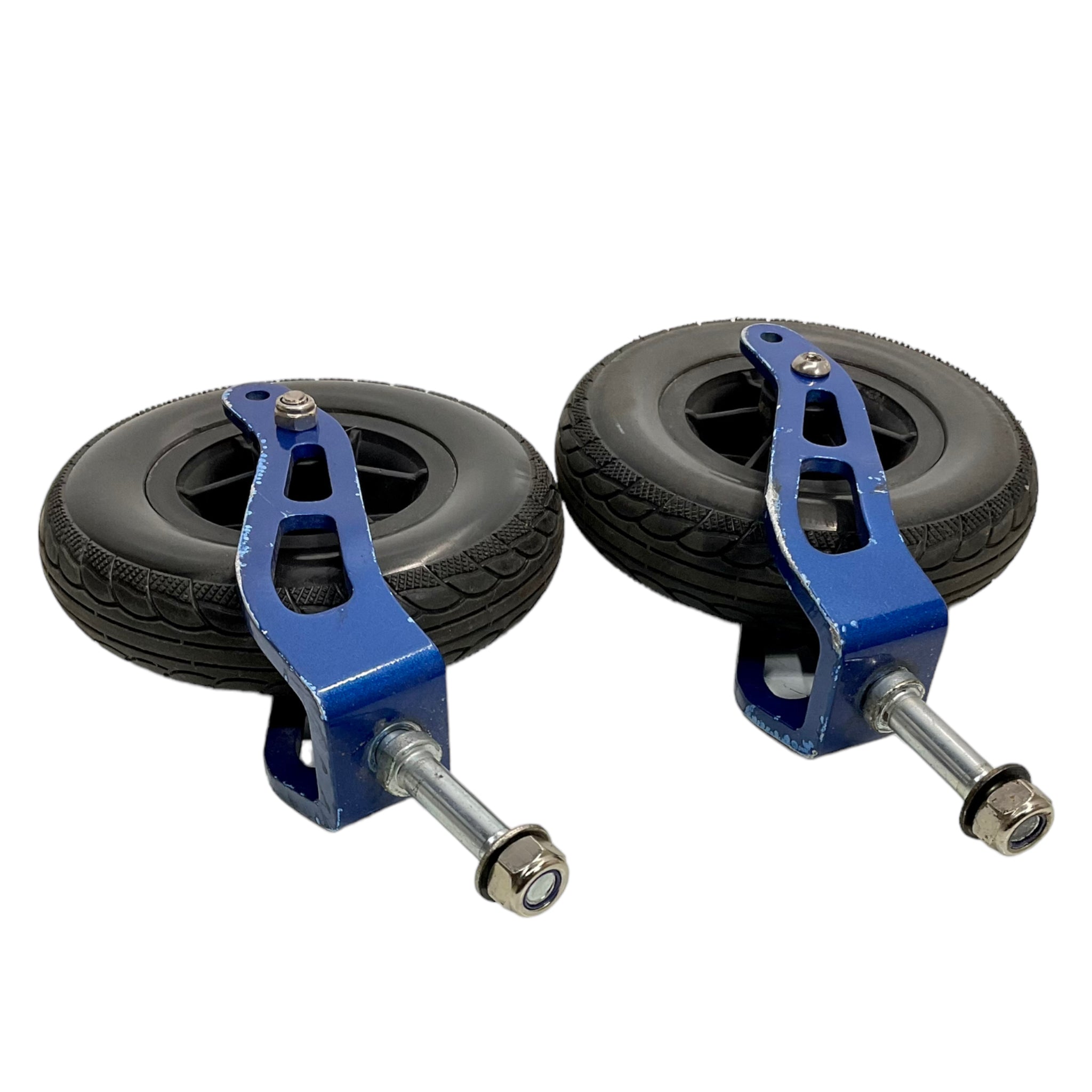 Premium 7 x 2 Inch Caster Wheels Set for Eagle HD & Electra 7 Power Wheelchairs - Heavy Duty Forks Included - Ideal for Indoor/Outdoor Mobility & Smooth Maneuvering