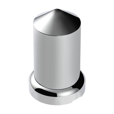 Pointed Cylinder Push-On Nut Covers - Chrome Plated Metal Caps for Bolts & Screws - Perfect for Automotive, Furniture, and DIY Projects