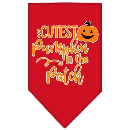 Cute Pumpkin Screen Print Bandana - Soft & Stylish Dog Bandanas in Multiple Colors - Perfect for Halloween, Fall Festivals & Pet Costume Parties