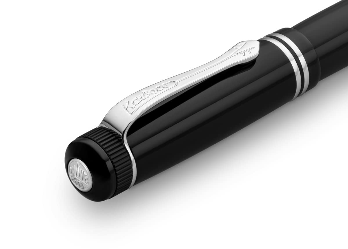 Kaweco DIA2 Chrome Retractable Ballpoint Pen with Standard G2 Refills - Premium Acrylic Ball Pen (14cm) in Tin Box - Perfect for Office, School & Gift Giving