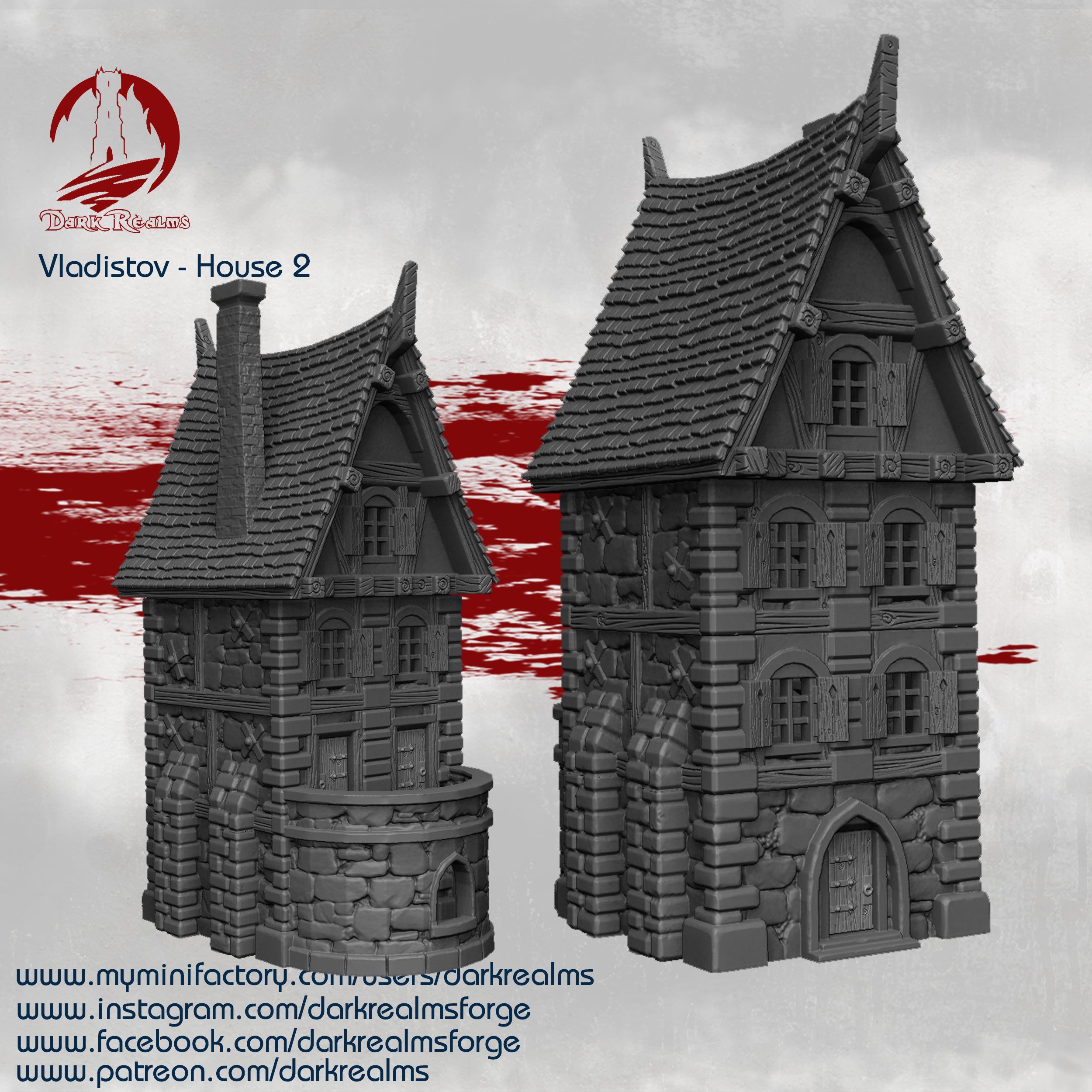 Vladistov Residence Bundle - Medieval Gothic Style Miniature Houses for D&D, Model Railroads & Wargaming - Perfect for RPG Campaigns, Diorama Displays & Tabletop Battles