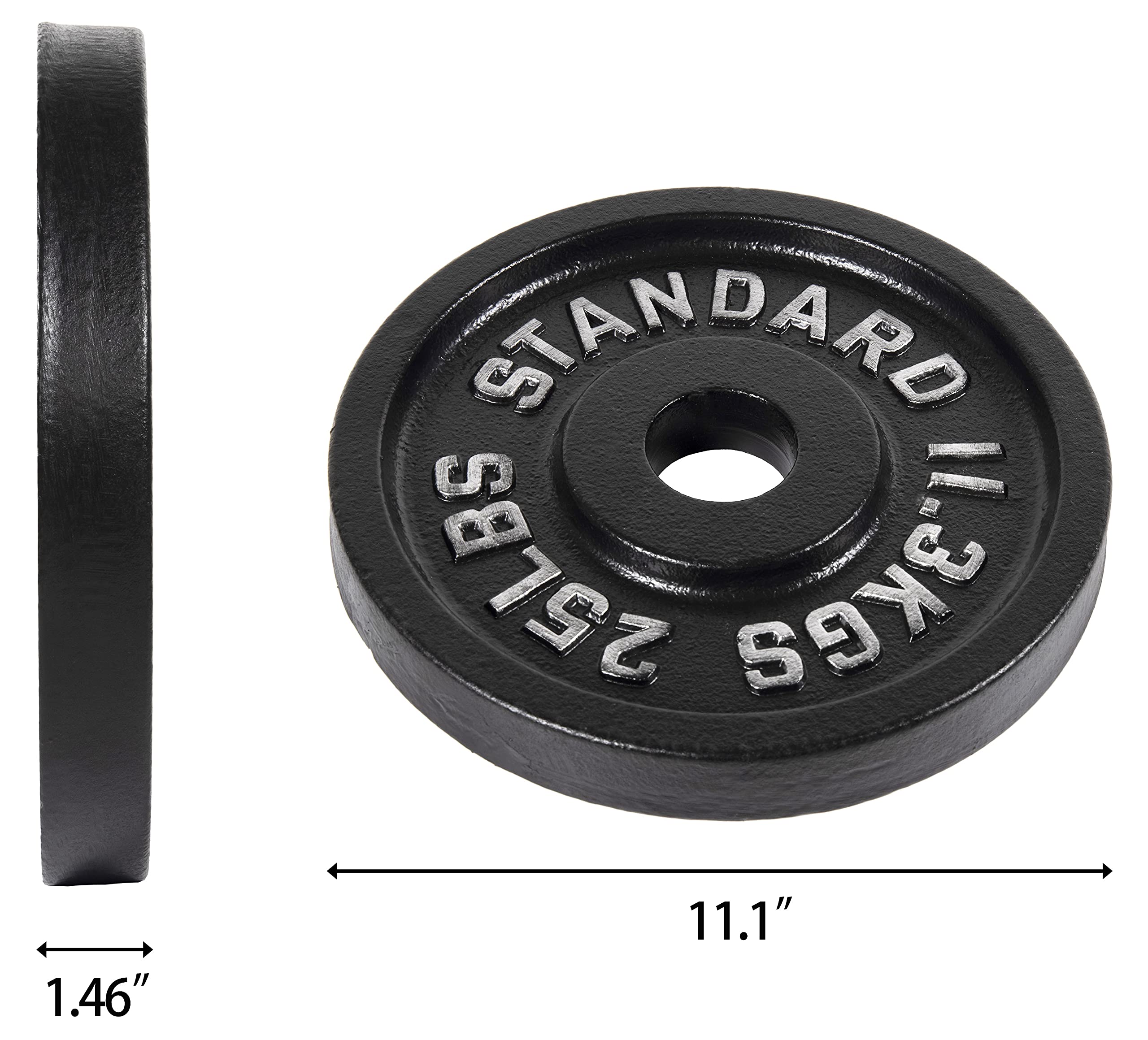 Powergainz Olympic 2-Inch Cast Iron Weight Plates for Strength Training, Weightlifting & Crossfit - Perfect for Home Gyms, Commercial Fitness Centers & Powerlifting Competitions