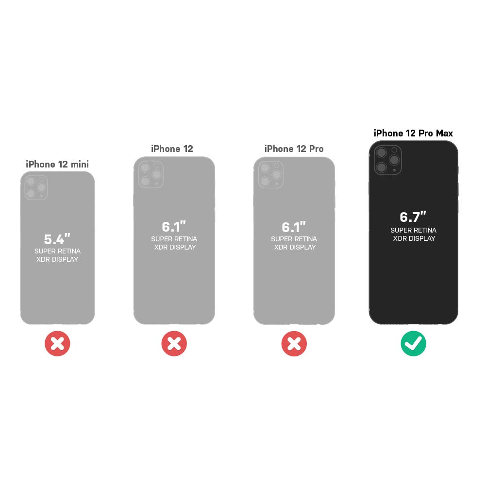 LifeProof Next Series Waterproof Case for iPhone 12 Pro Max - Black Crystal Clear Protective Cover (24 Pack) | Shockproof & Drop Protection for Outdoor, Sports & Daily Use