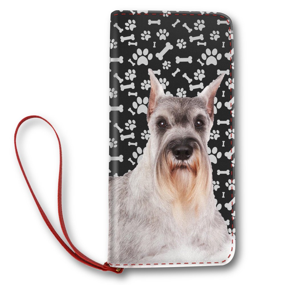 NIWAHO Women's Leather Dog Print Wallet - Dog Mom Gift for Daily Use