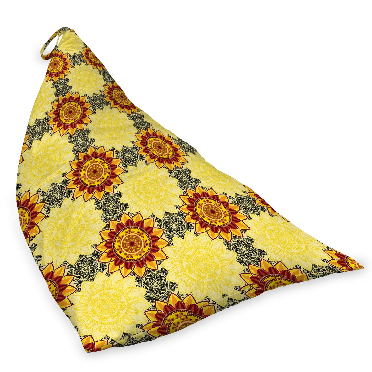 Ambesonne Mandala Lounger Chair Bag - Yellow Boho Storage for Outdoor & Travel