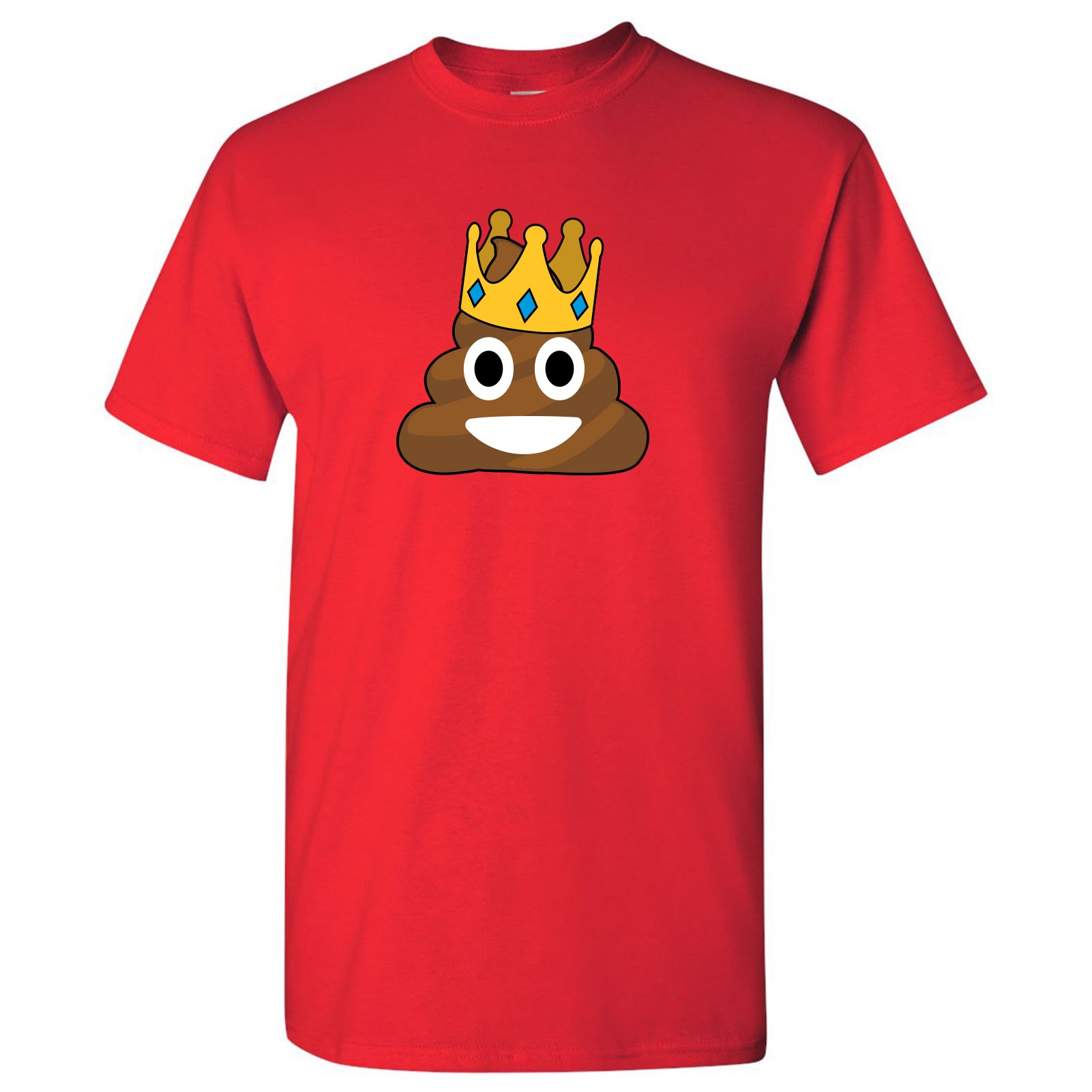 Funny Poop Crown T-Shirt - Humorous Novelty Gift for Parties & Gags