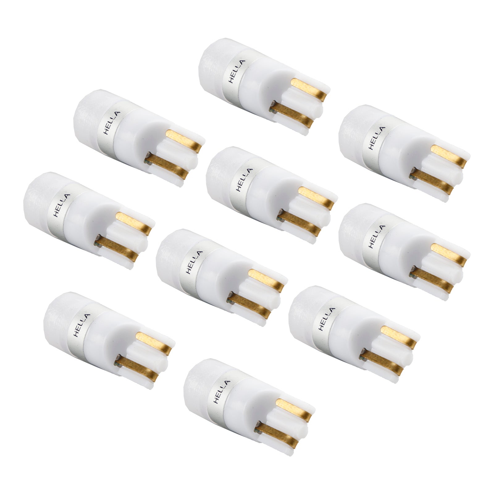 10X HELLA LED Retrofit Bulbs 158W LED T10 W5W 12V 1W W2.1x9.5D 6000K Cool White - Perfect for Car Interior Lights, Dome Lights, and Dashboard Illumination