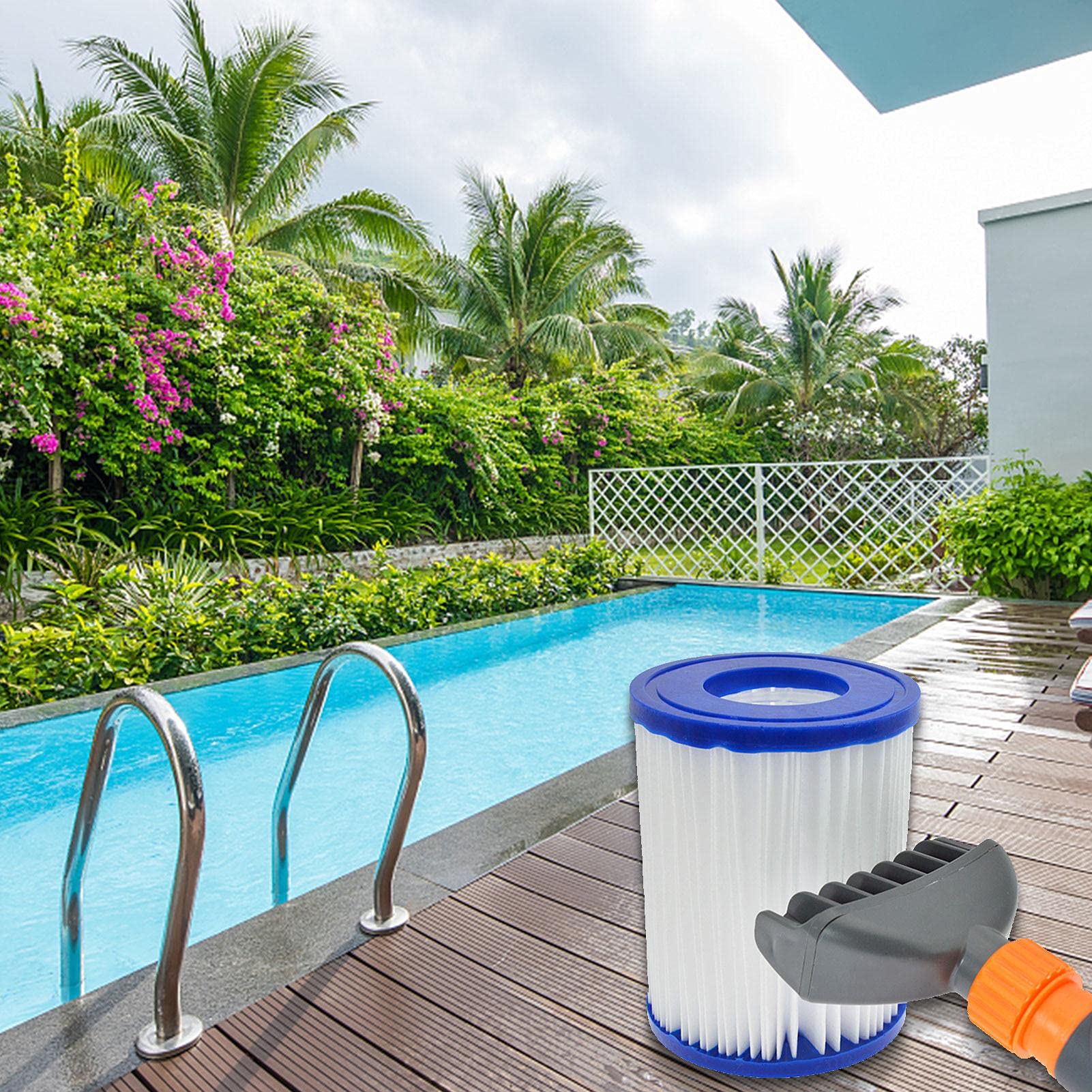 Naysku Premium Pool & Spa Filter Cleaning Brush - Heavy Duty Cartridge Cleaner for Removing Debris & Dirt | Ideal for Pool Maintenance, Spa Cleaning & Filter Care