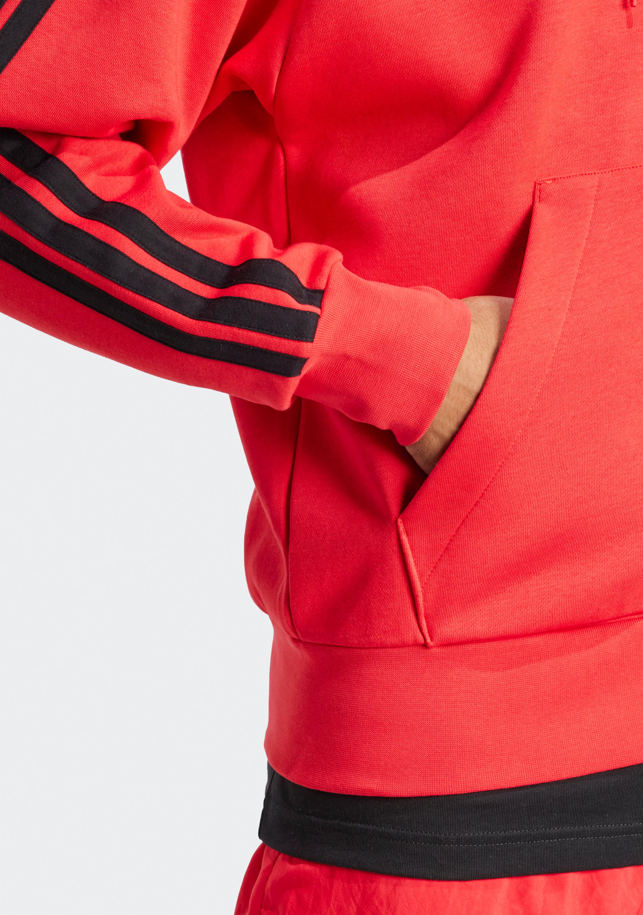Adidas Men's Essentials 3-Stripes Fleece Full-Zip Hoodie - Warm & Comfortable Athletic Pullover for Casual Wear, Gym, and Outdoor Activities