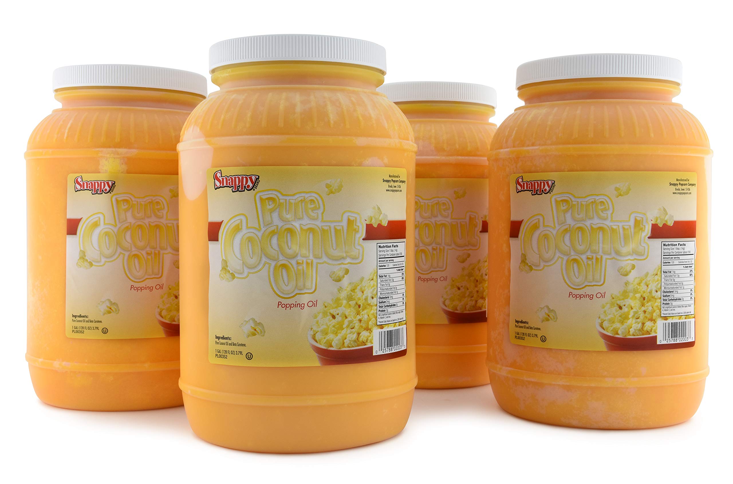 Organic Pure Coconut Oil (1 Gallon, 4 Pack) - Cold Pressed, Unrefined, Non-GMO for Cooking, Skin & Hair Care | Bulk Coconut Oil for Baking, Beauty & Healthy Lifestyle