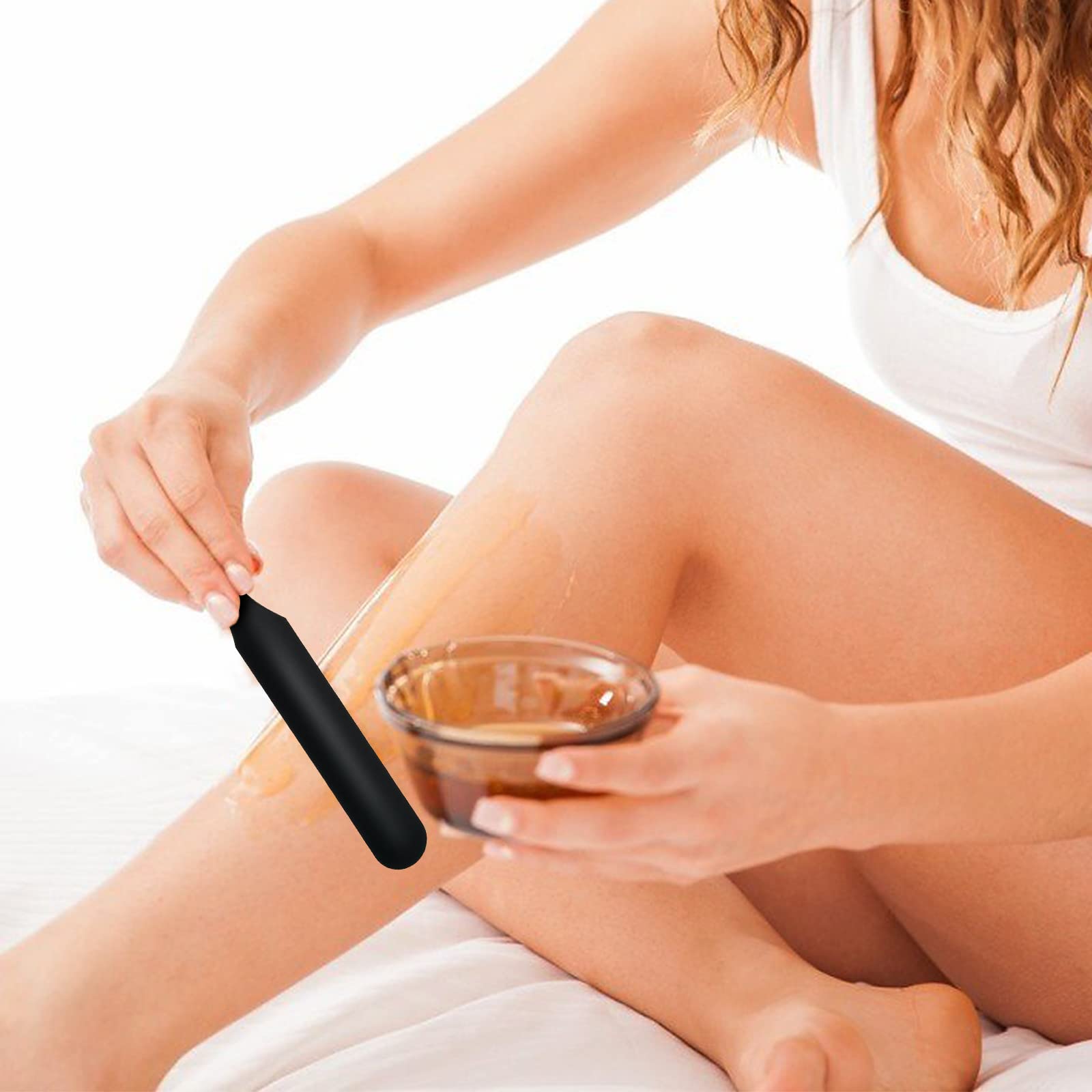 10 Pcs Non-Stick Wax Spatulas - Large Reusable Silicone Hair Removal Applicators for Eyebrows, Bikini & Body Waxing | Salon & Home Use Makeup Scraper Tools